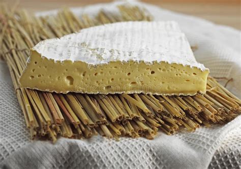 Brie De Meaux French Cheese Made With Cow Milk Stock Photo Image Of