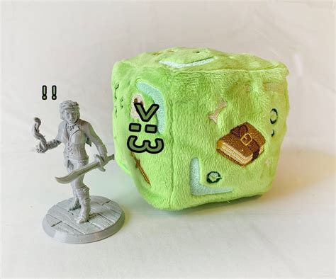 Gelatinous Cube Slime Dnd Plush Pattern With Embroidery Files Etsy