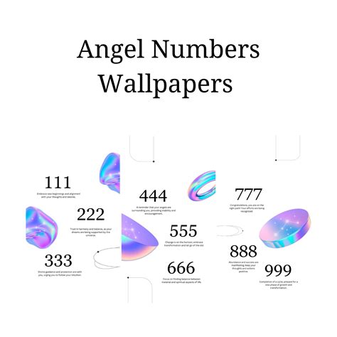 5 Angel Numbers Phone Wallpaper Pack Iphone Aura Wallpaper Bundle Ios