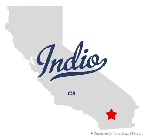 Map of Indio, CA, California