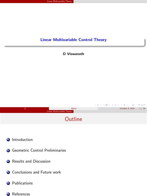 PDF Notes On Linear Multivariable Control Theory DOKUMEN TIPS