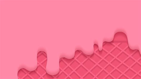 Waffles With Pink Creamy Ice Cream Background Vector Premium Image By