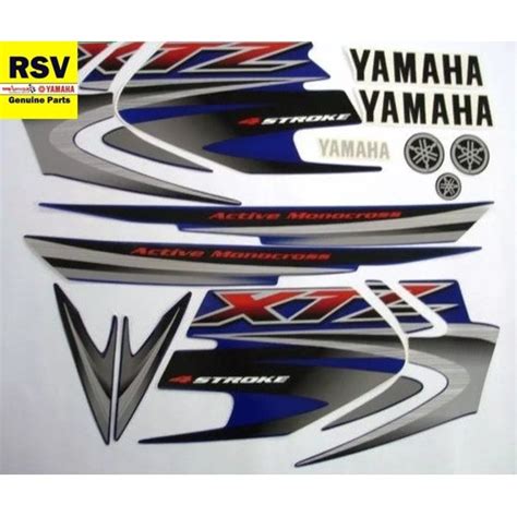 Kit Adesivo Faixa Gr Fico Yamaha Xtz Azul Linha Shopee Brasil