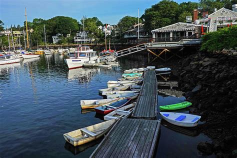 The Basin Ogunquit Maine Boats Perkins Cove Harbor Photograph By Toby