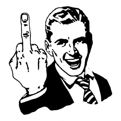 Adesivo 88x82cm Man Middle Finger Dedo Do Meio Fuck You Fa MadeiraMadeira