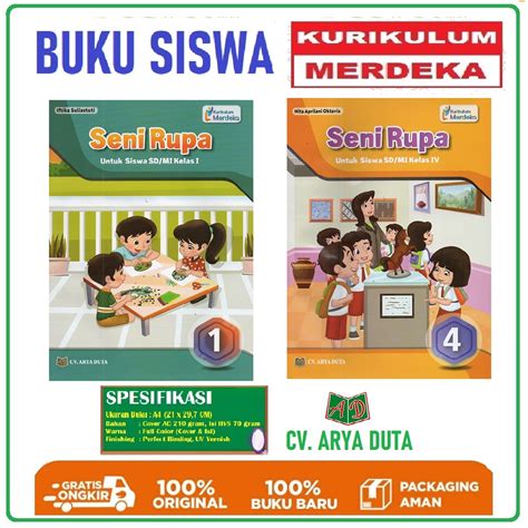 Jual Buku Seni Rupa Kurikulum Merdeka Sd Mi Kelas 1 And 4 Penerbit Arya Duta Shopee Indonesia