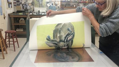 Paula Schuette Kraemer Demonstrates The Monoprint Drypoint Monotype