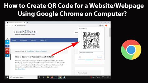 How To Create QR Code For A Website Webpage Using Google Chrome On