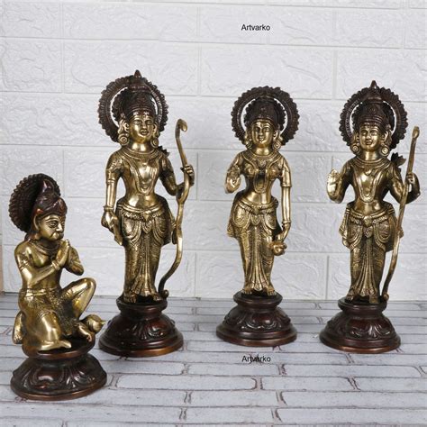 Buy Artvarko Antique Brass Ram Darbar Statue Shree Ram Ji Sita Laxman