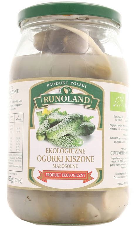 Ogórki kiszone małosolne ekologiczne BIO Runoland 9975288627