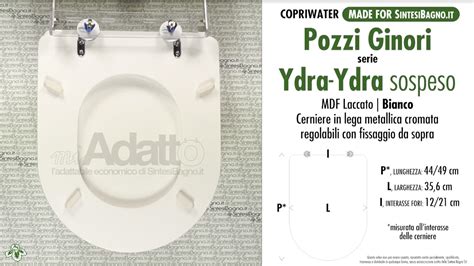 Copriwater YDRA Pozzi Ginori ADATTABILE BIANCO SINTESIBAGNO