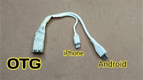 How To Make Dubble Otg Cable Iphone And Android Diy Otg Cable Homemade