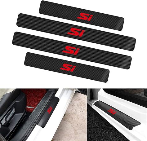 Amazon Sunyi Pcs Set Car Door Sill Plate Protectors Carbon Fibre