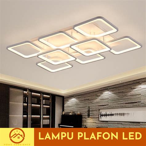 Lampu Plafon Atap Rumah Led Minimalis Modern Elegan Remot Kontrol