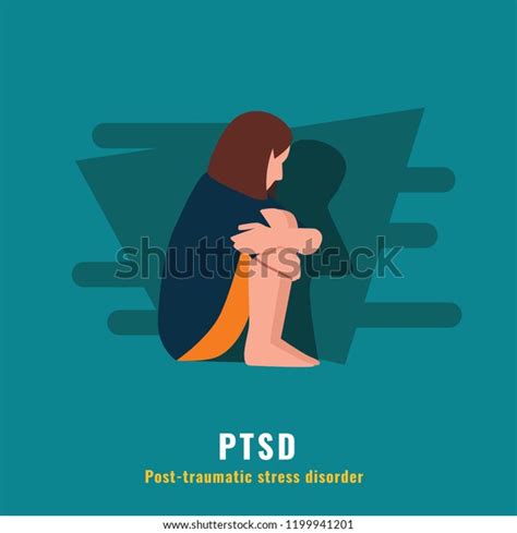 Ptsd Post Traumatic Stress Disorder Mental Stock Vector Royalty Free 1199941201