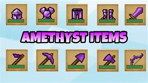 Power Of All Amethyst Items In Skyblock Blockman Go Skyblock Youtube