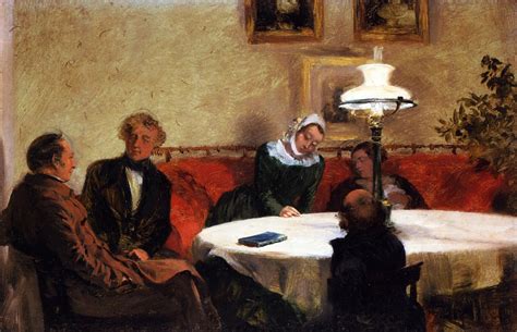 An Evening Together Painting Adolph Von Menzel Oil Paintings