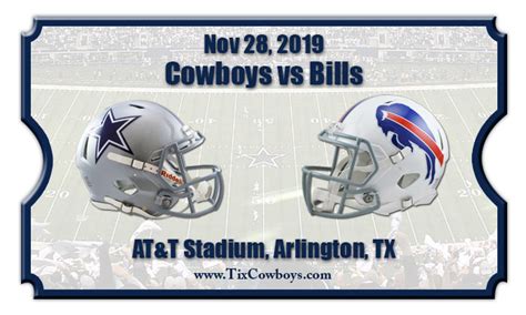 Dallas Cowboys vs Buffalo Bills Football Tickets | 11/28/19