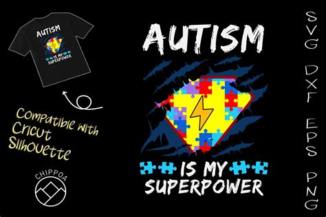 Autism Is My Super Power Superhero By Chippoadesign Thehungryjpeg