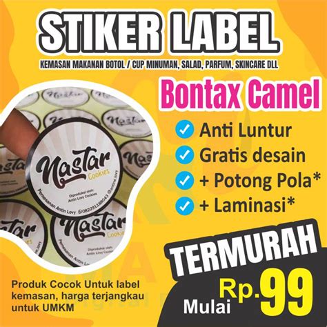 Jual Jasa Cetak Stiker Label Produk Kue Label Kemasan Label Skincare