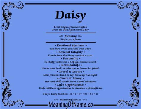 Daisy - Meaning of Name