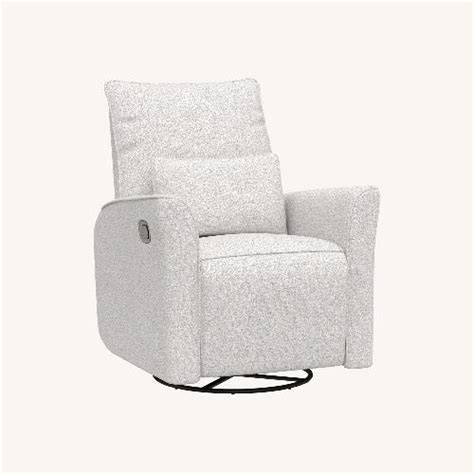 Pottery Barn Ivory Balboa Swivel Chair Aptdeco