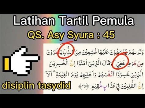 Latihan Tartil Quran Pemula Asy Syura Sesuai Tajwid Cara Baca