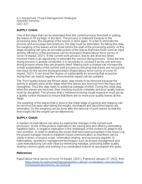 Qso Module Assignment Assignment Project Management