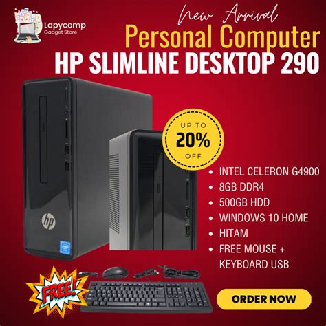 Jual Hp Slimline Desktop Intel Celeron Ram Gb Hdd Gb Ssd M