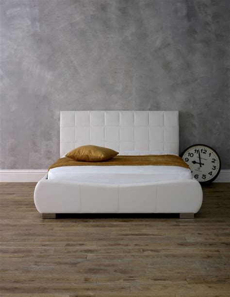 Limelight Dorado 4ft6 Double White Faux Leather Bed Frame By Limelight Beds