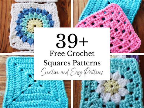 Free Crochet Squares Patterns: Creative and Easy Patterns - Hands That ...