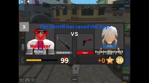 Sheriff and Murder Victories! (mm2) - YouTube