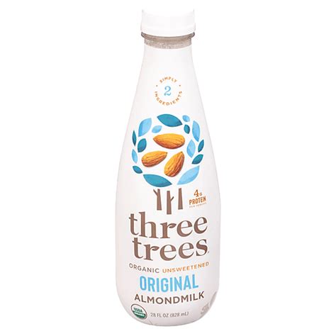 Three Trees Almond Milk Organic Original Unsweetened Fl Oz Shop