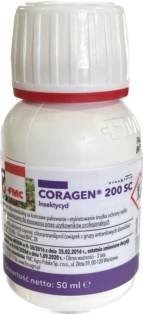 Środek owadobójczy FMC Coragen 200 SC 50 ml COR50 Cena Opinie