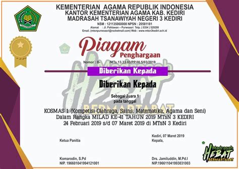 Detail Template Piagam Penghargaan Photoshop Koleksi Nomer 12