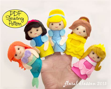 Digital Pattern: Princess Felt Finger Puppets - Etsy