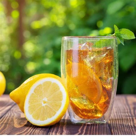 Glass Of Iced Tea With Lemon