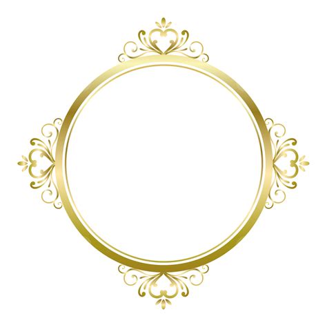 Adornos Dorados Marco Real Vintage Victoriana Png Marco Dorado Circulo Png Y Vector Para