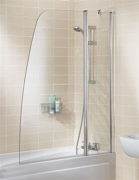 Lakes Classic Double Panel Sculpted Bath Screen 1175mm Silver