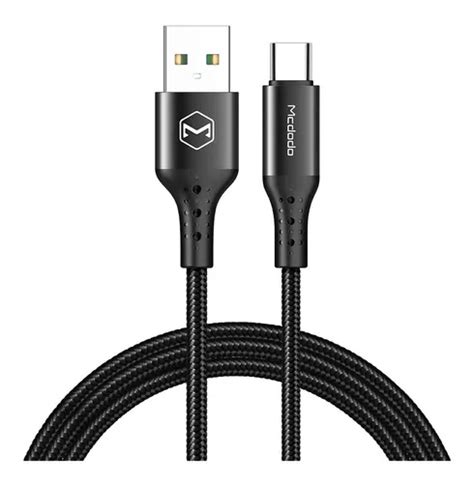 Cable Usb A Tipo C Con Súper Carga Rápida De Uso Rudo 1 2m Color Negro Mercadolibre