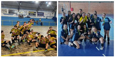 Escola Aurora de Rio Negrinho é campeã no futsal e vôlei na fase