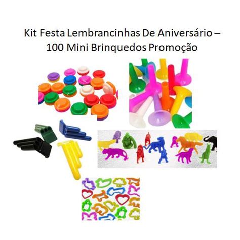 Kit Festa Lembrancinhas De Aniversário 100 Mini Brinquedos Promoção