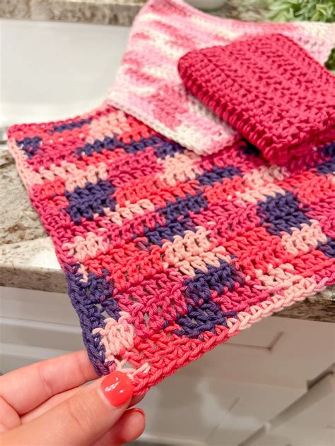 Easy Double Crochet Dishcloth Free Crochet Pattern Crochet Washcloth Free Pattern Crochet