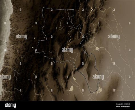 Catamarca Provincia Argentina Mapa De Altura Coloreado En Tonos Sepia