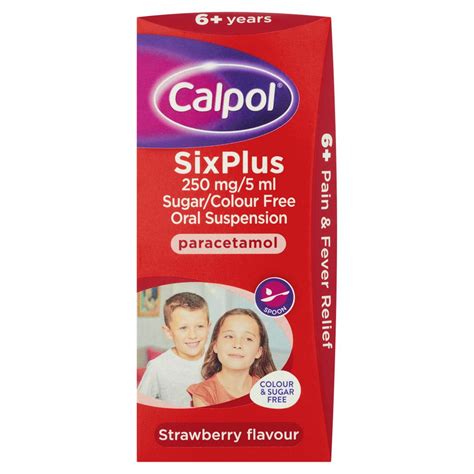 Calpol Six Plus 250mg 5ml Sf Cf Or Susp 140ml Rochfords Pharmacy And Beauty Ireland