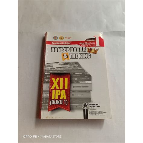 Jual Buku Revolusi Belajar Konsep Dasar And The King Xii Ipa Buku 1 Sem 1