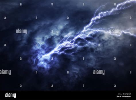 Lightning Strike During An Electrical Storm Stock Photo Alamy