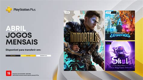 Jogos Mensais Playstation Plus De Abril Immortals Of Aveum Minecraft