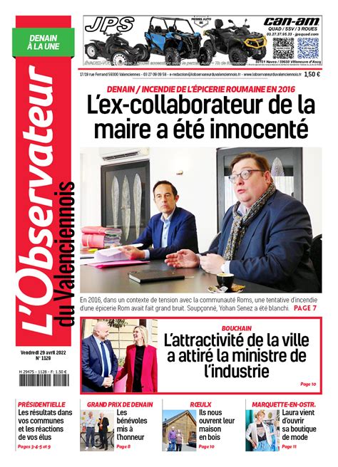 L Observateur Du Valenciennois Denaisis Du Vendredi Avril