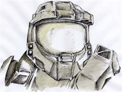 Halo Master Chief Drawing At Getdrawings Free Download